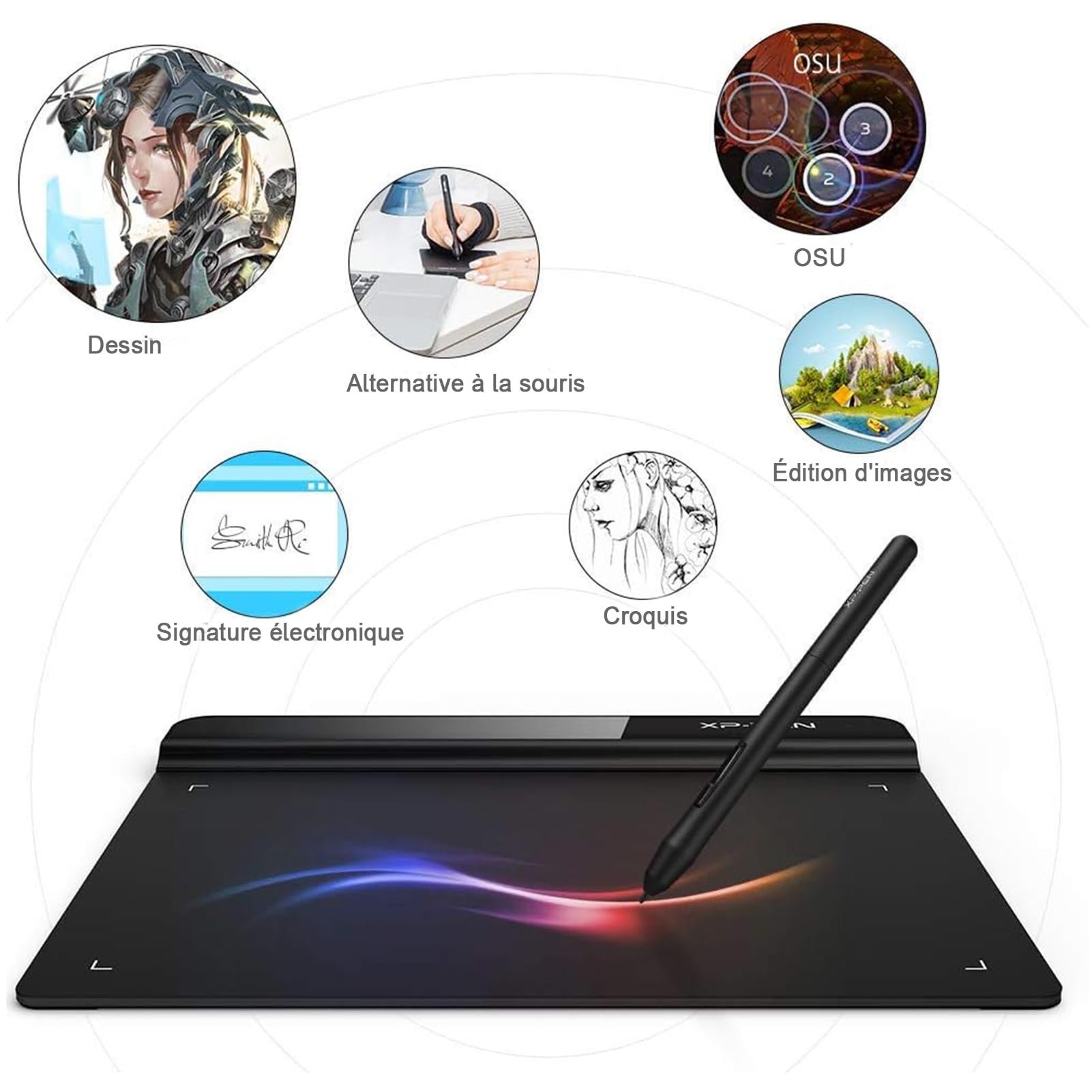 XP-Pen G430S Tablette Graphique 4x3 Pouces Stylet 8192 Niveaux