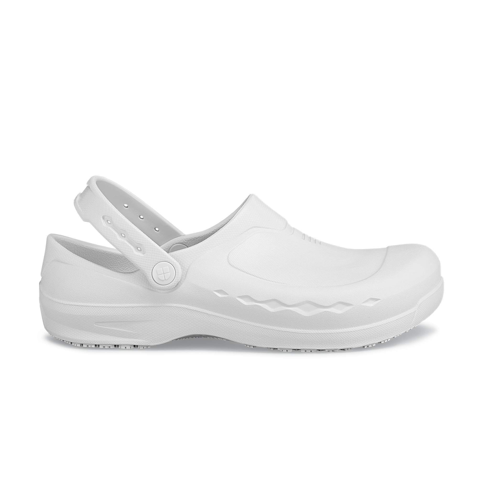 Shoes for Crews Buty robocze ZINC – wygodne, wodoodporne i antypoślizgowe chodaki do pracy zmianowej, personelu medycznego i kuchennego, dla mężczyzn i kobiet, biały, 44 EU