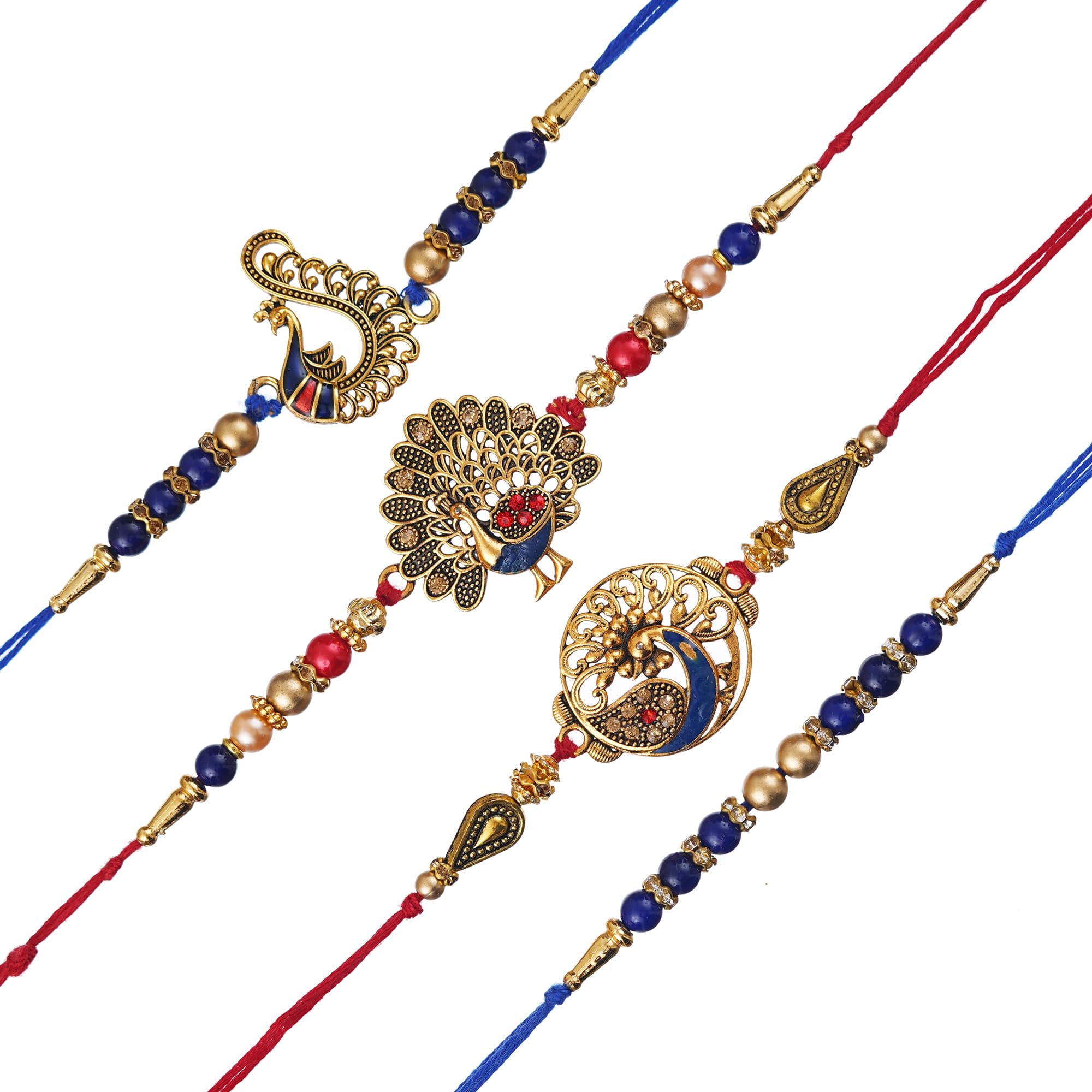 See full amazon price history chart for eCraftIndia Set of 4 Blue, Red, and Golden Beads, Pearls, Diamonds Peacock Designer Rakhis with Roli Chawal Pack - Rakhi for Brother, Bhaiya, Bhai eCraftIndia Set of 4 Blue, Red, and Golden Beads, Pearls, Diamonds Peacock Designer Rakhis with Roli Chawal Pack - Rakhi for Brother, Bhaiya, Bhai (B0C8NMRKXV) Amazon Price History, Amazon Price Tracker