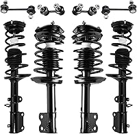 Vista 83 de Detroit Axle - Kit de puntales delanteros para Ford 2000-2004 Focus 2 puntales con muelle helicoidal 2 brazos de control inferiores con rótulas 2001