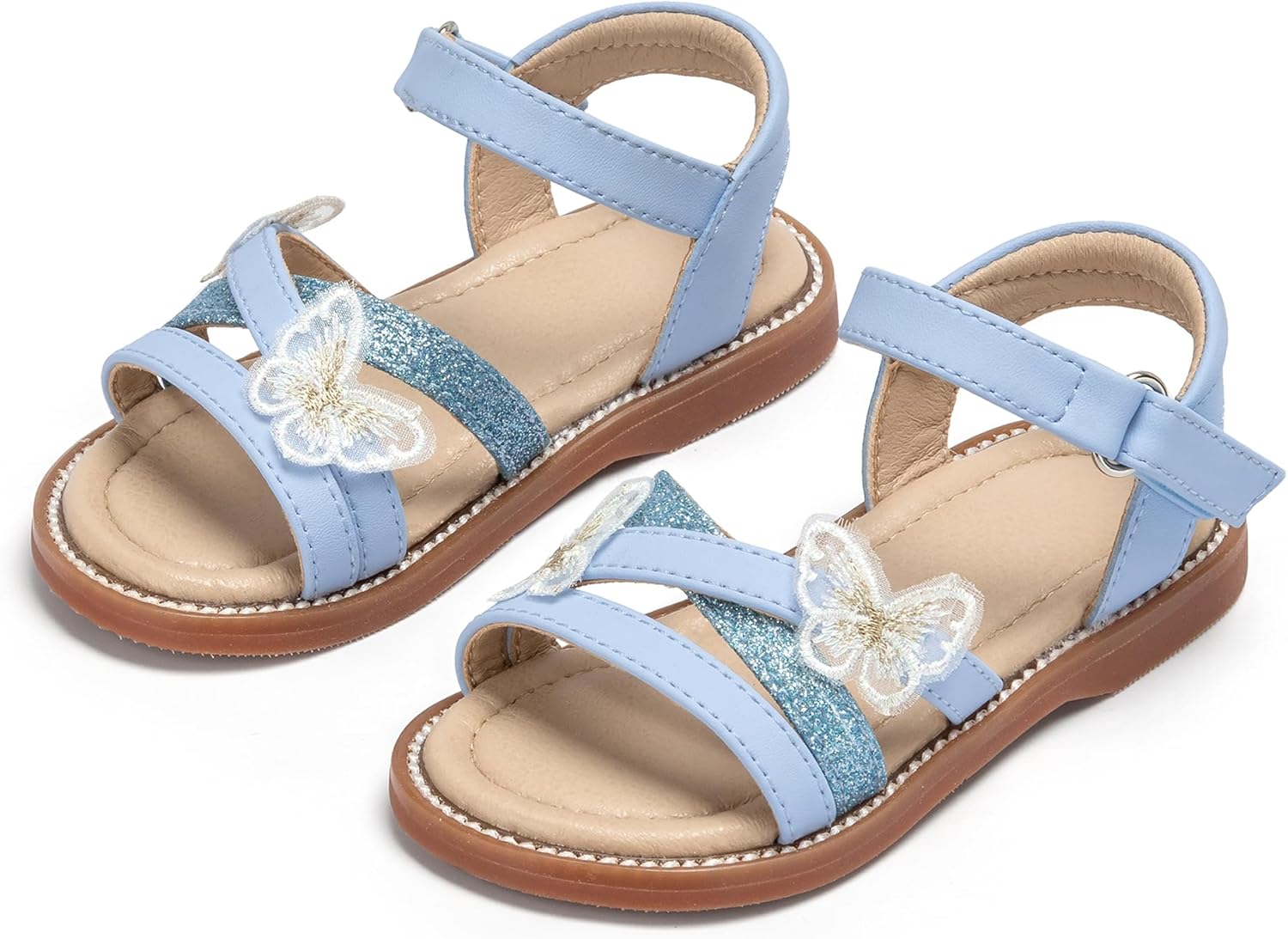 Otter MOMO Girls Open Toe Princess Flat Sandals with Comfort Sole Summer Sandals - Image 8