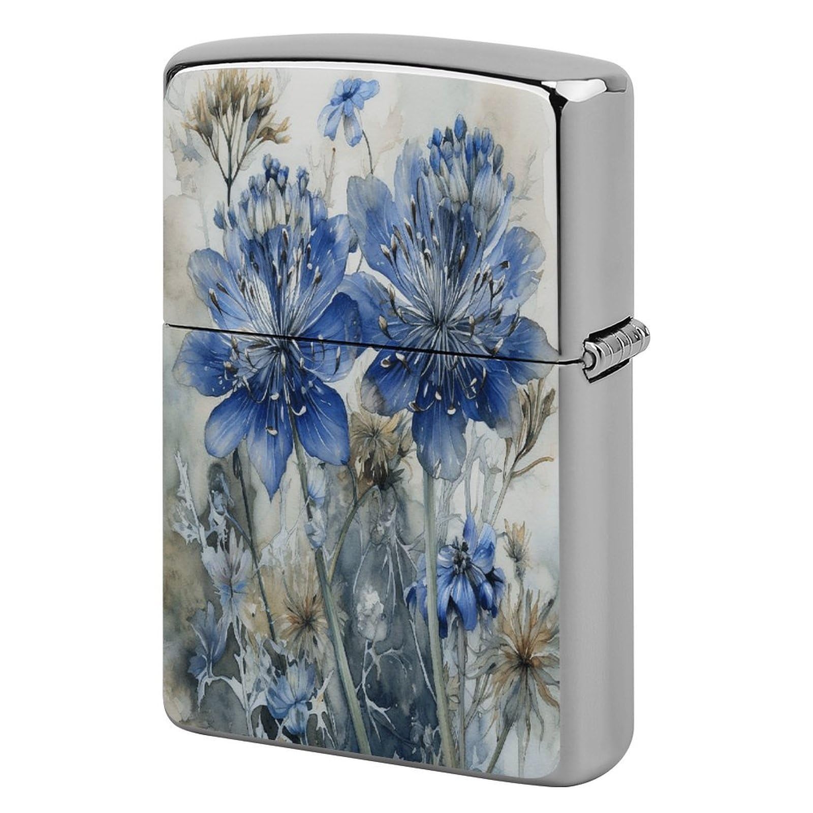 Fekiloot Style Natural Plant Flower Lighter Case Cover Metal Lighter Case