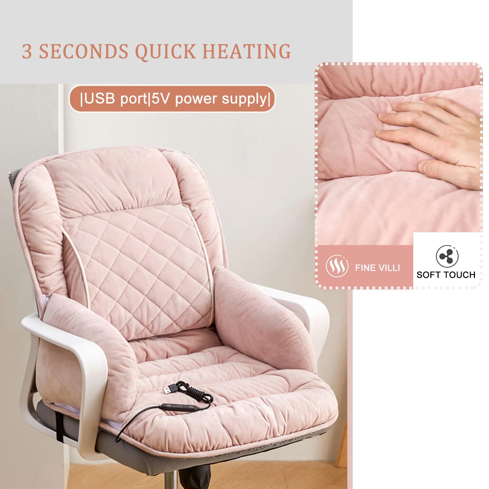 Cojin Silla Oficina, Cojín de Asiento Suave con Funda Extraíble, Cojin Antiescaras, Cojín de Asiento con Respaldo, Cojin Lumbar Silla Oficina(Gray)