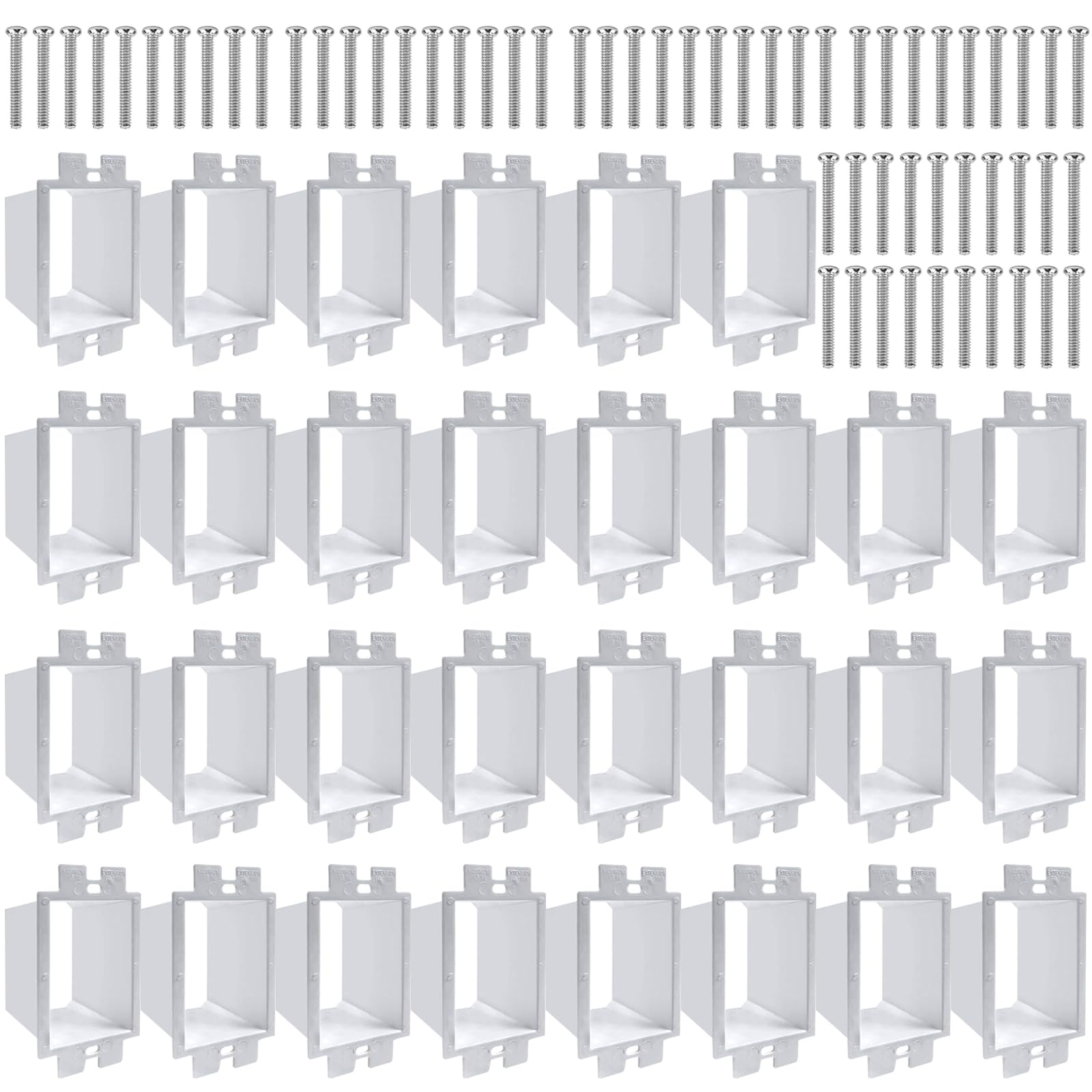 6 PCS BE1-2 Electrical Outlet Box Extenders, 1 Gang