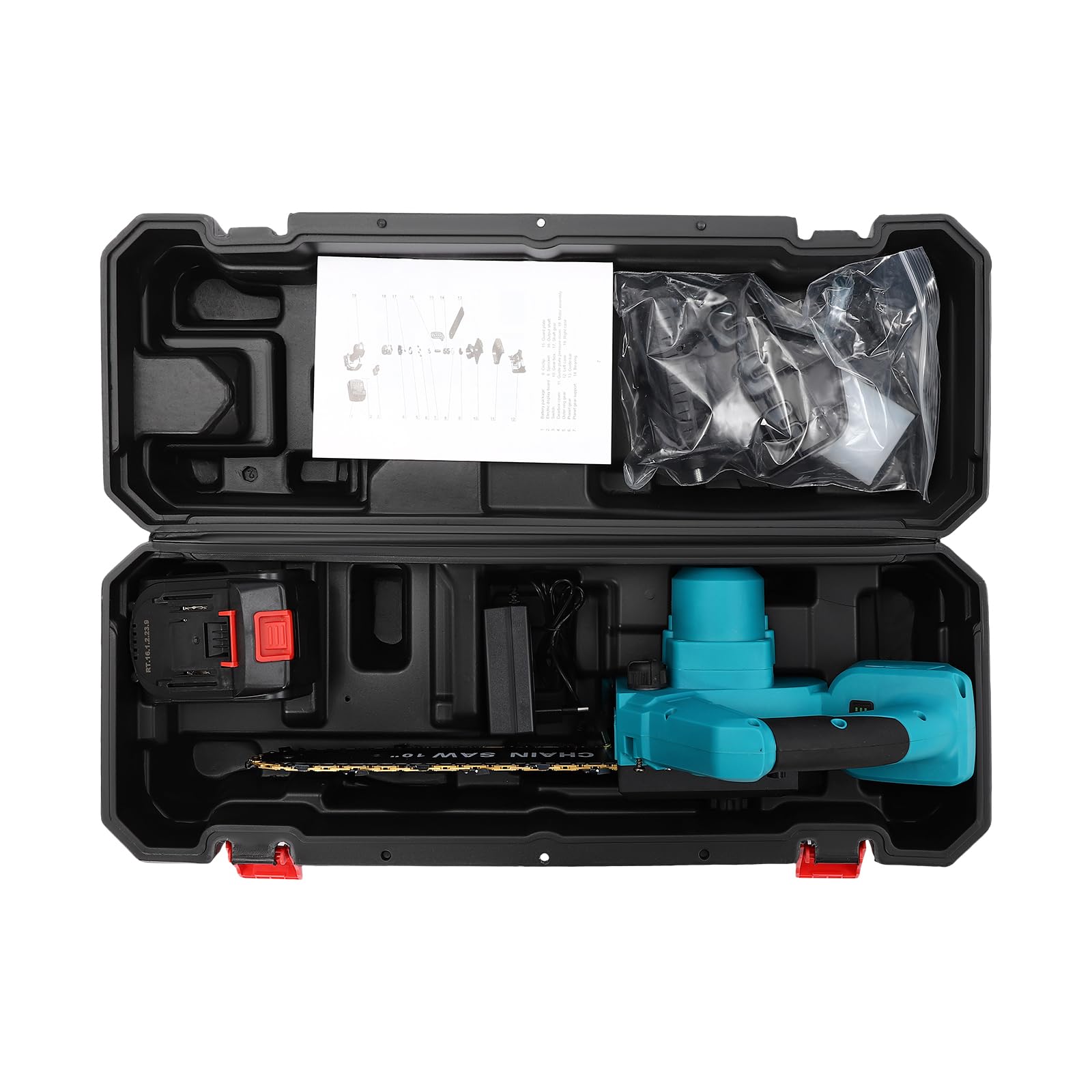 Motosierra eléctrica de 10 pulgadas, 1200 W, sin escobillas, sin escobillas, motosierra eléctrica para árboles de jardín, tijeras de podar, corte de madera, 3500 r/min
