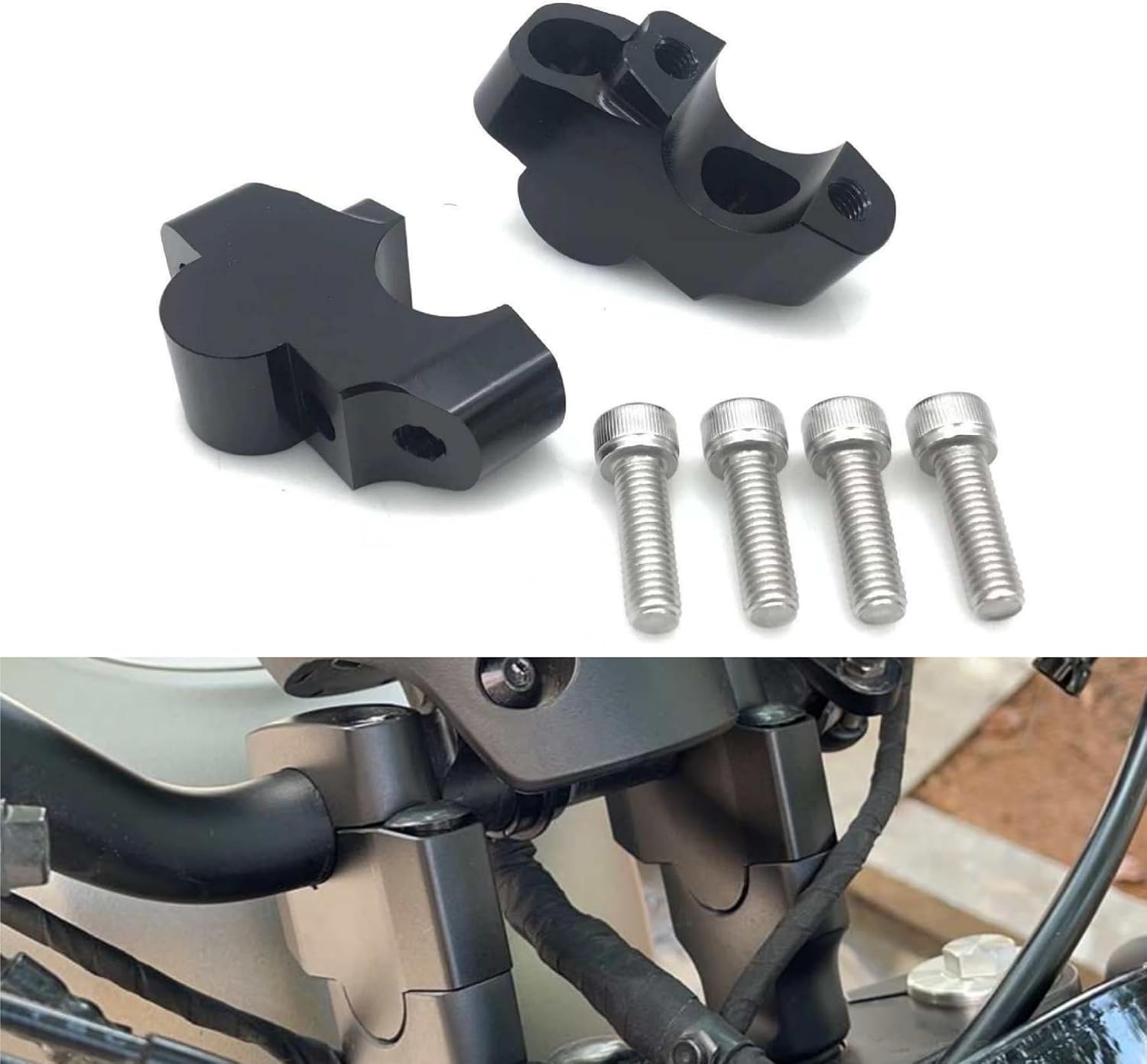 Motorcycle Handlebar Risers Mount Clamp CNC Handle Bar Riser Extender Height Up Backs Moves Bracket Adapter for HO-NDA CMX1100 REBEL 1100 2021 2022 2023