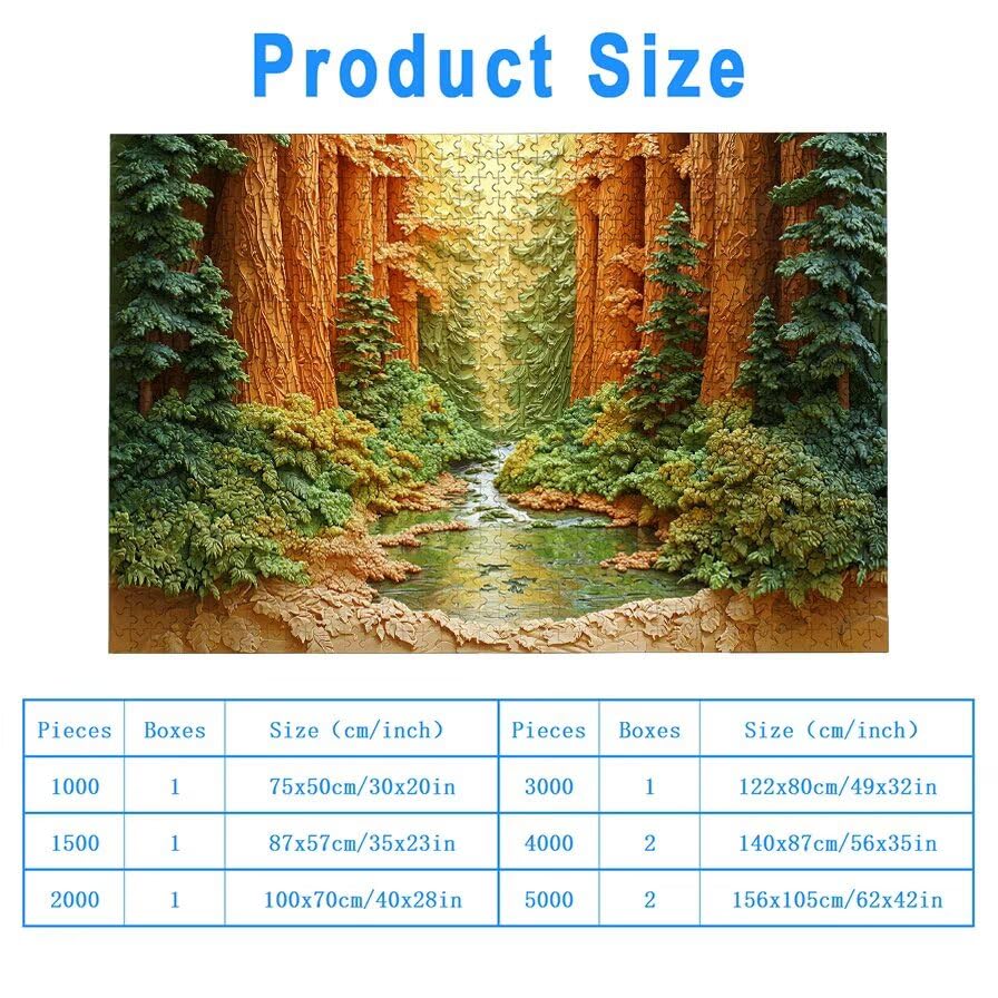 Puzzle 1500 Piezas Bosque para Adultos, Puzzle Paisajes de Madera con Caja Regalo para Adultos, Rompecabezas Desafiante para Toda la Familia, Rompecabezas para Regalo Mujer y Regalo Hombre, -5377