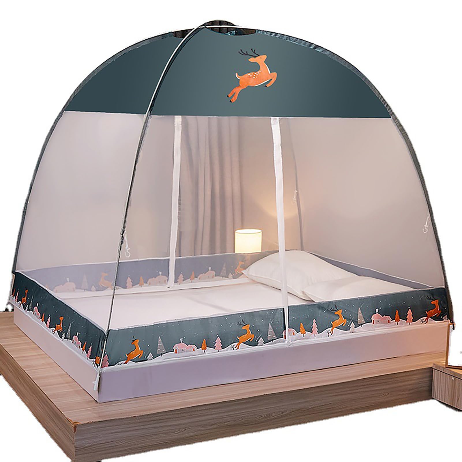 Moustiquaire de lit 150x200cm pour des nuits d'été fraîches et sereines