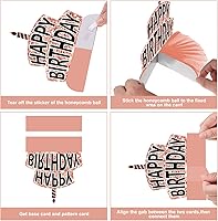 Vista 6 de 10 piezas de decoración de cumpleaños de color oro rosa para niñas y mujeres, centros de mesa de feliz cumpleaños, suministros de fiesta, 16, 18