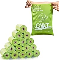 GWT Biodegradable Dog Poop Bags: 100% Home Compostable, Leakproof Pet Waste Bags, 120 Ct 9x13" (8 Rolls) - Plant-Based for Dogs & Cats