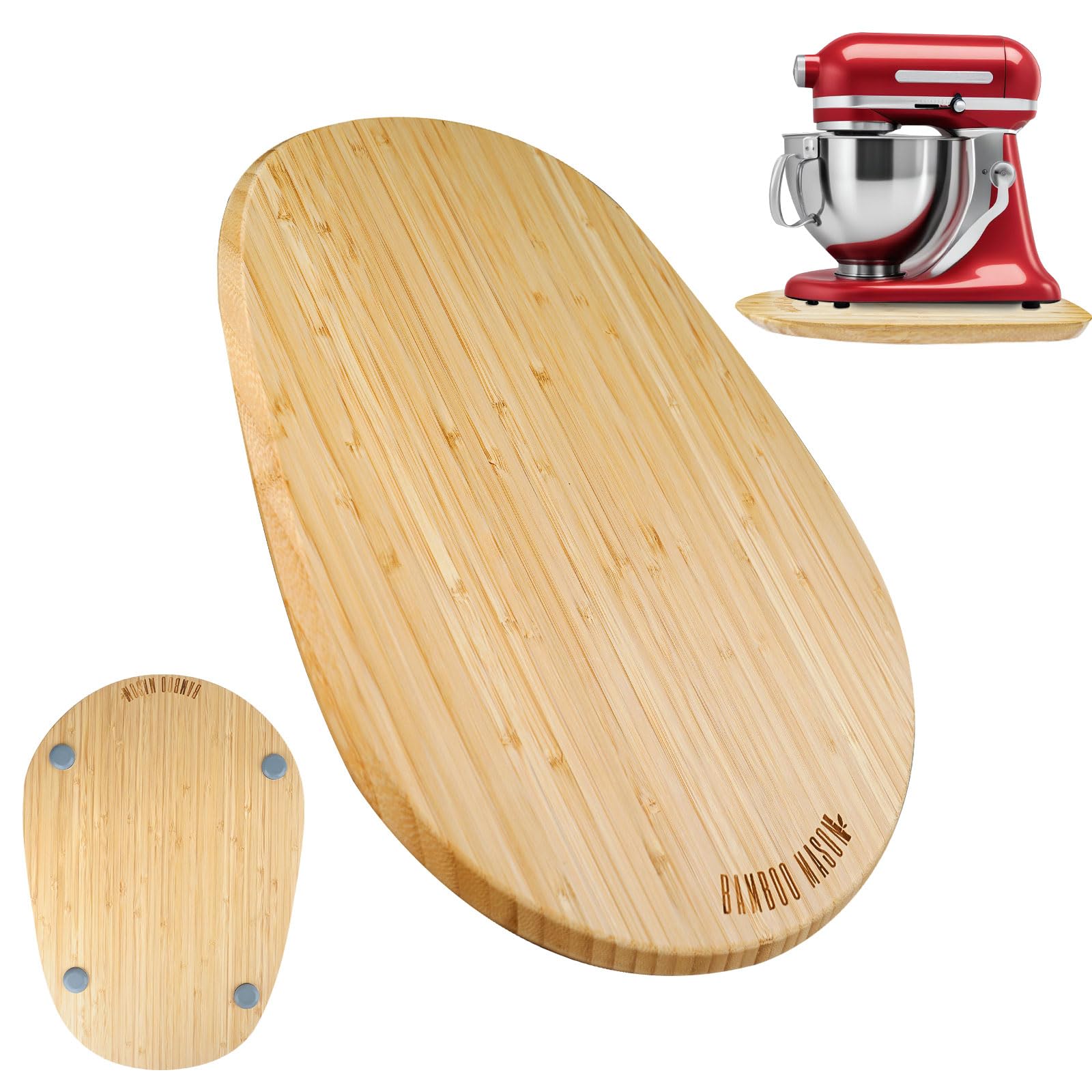 ANOTION Bamboo Sliding Tray Kitchen Appliance - Appliance Slider Compatible with Kitchen Aid 4.5-5.5 Qt Accessories and Attachments Countertop Appliance Slider Ideal for Stand Mixer Small Coffee Maker