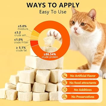 Freeze-Dried Chicken, Freeze-Dried Chicken Dog Cat Treats, 100g