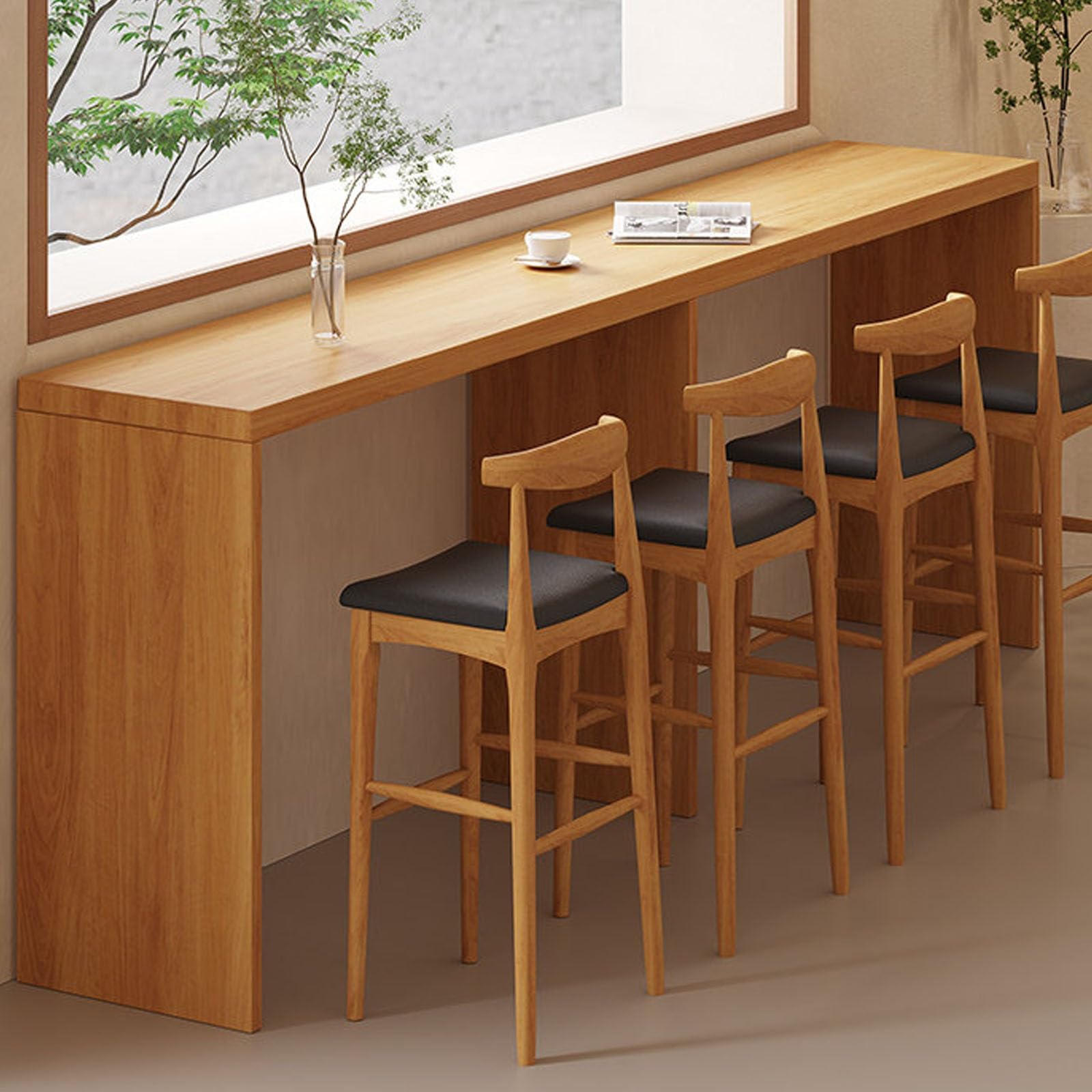 Penisola Cucina, Tavolino Alto e Stretto per Bar, Caffetterie, Ristoranti, Balconi, Corridoi, Piccoli Spazi, Facile da Montare(180x105x40cm/70x41x15in)