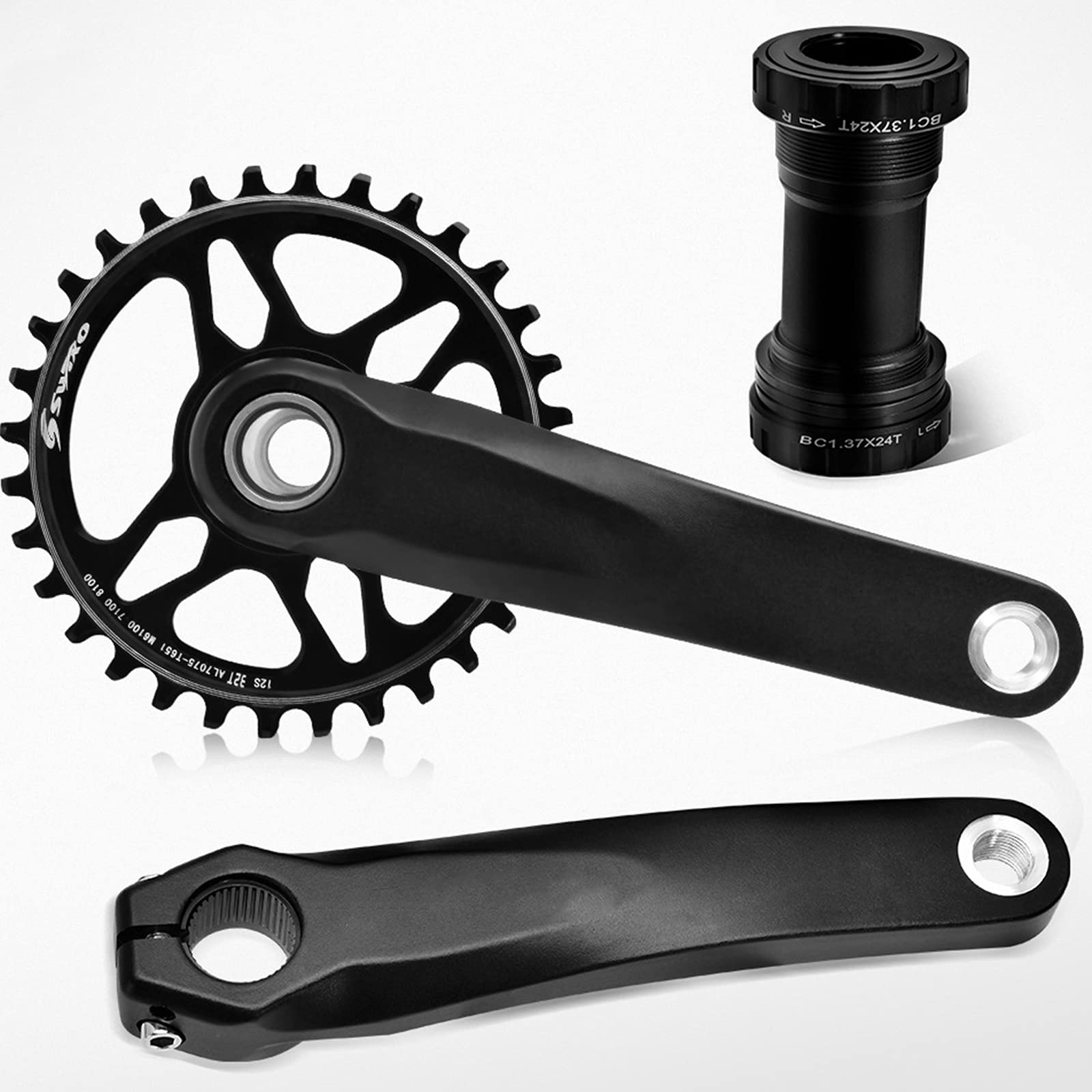 Amazon | シングルスピードクランクセットマウンテンバイククランク 