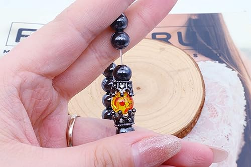 Miniatura 4 de 2 pulseras de obsidiana negra antihinchazón, ajustable, de drenaje linfático, pulsera de terapia magnética para mujeres y hombres, cuentas de yoga