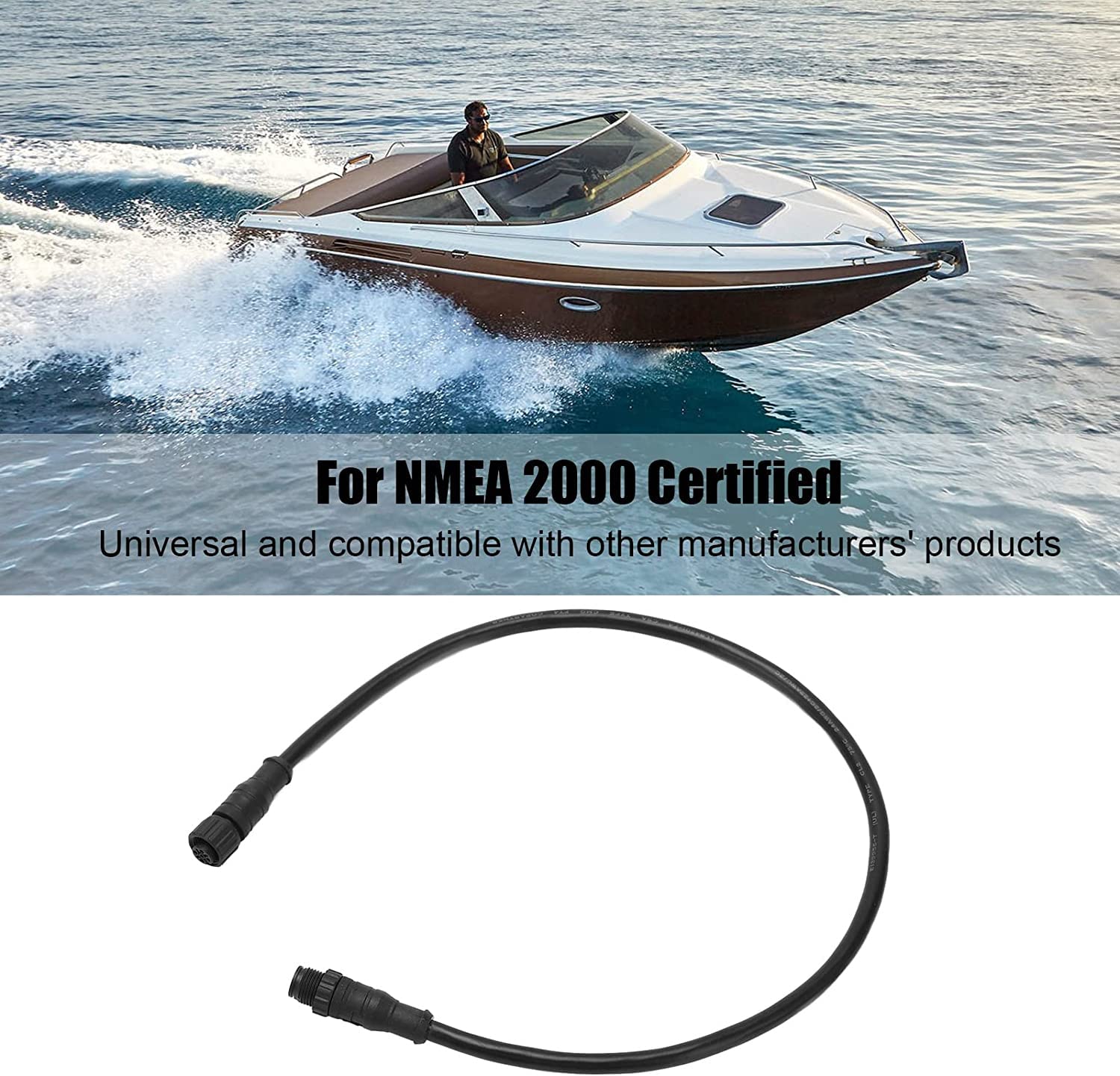 SC-N2K_SK 5pin NMEA 2000(N2K) Backbone Kabel, Stecker auf Kabel, 1/2 Meter 2 Meter, 5 Meter Backbone oder Drop, Kabel für Lowrance Simrad B&G Navico & Garmin (5 Meter Länge)