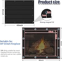 Vista 12 de Manta magnética para chimenea para pérdida de calor, cubiertas de chimenea para interiores, mantiene las corrientes de aire fuera, detiene