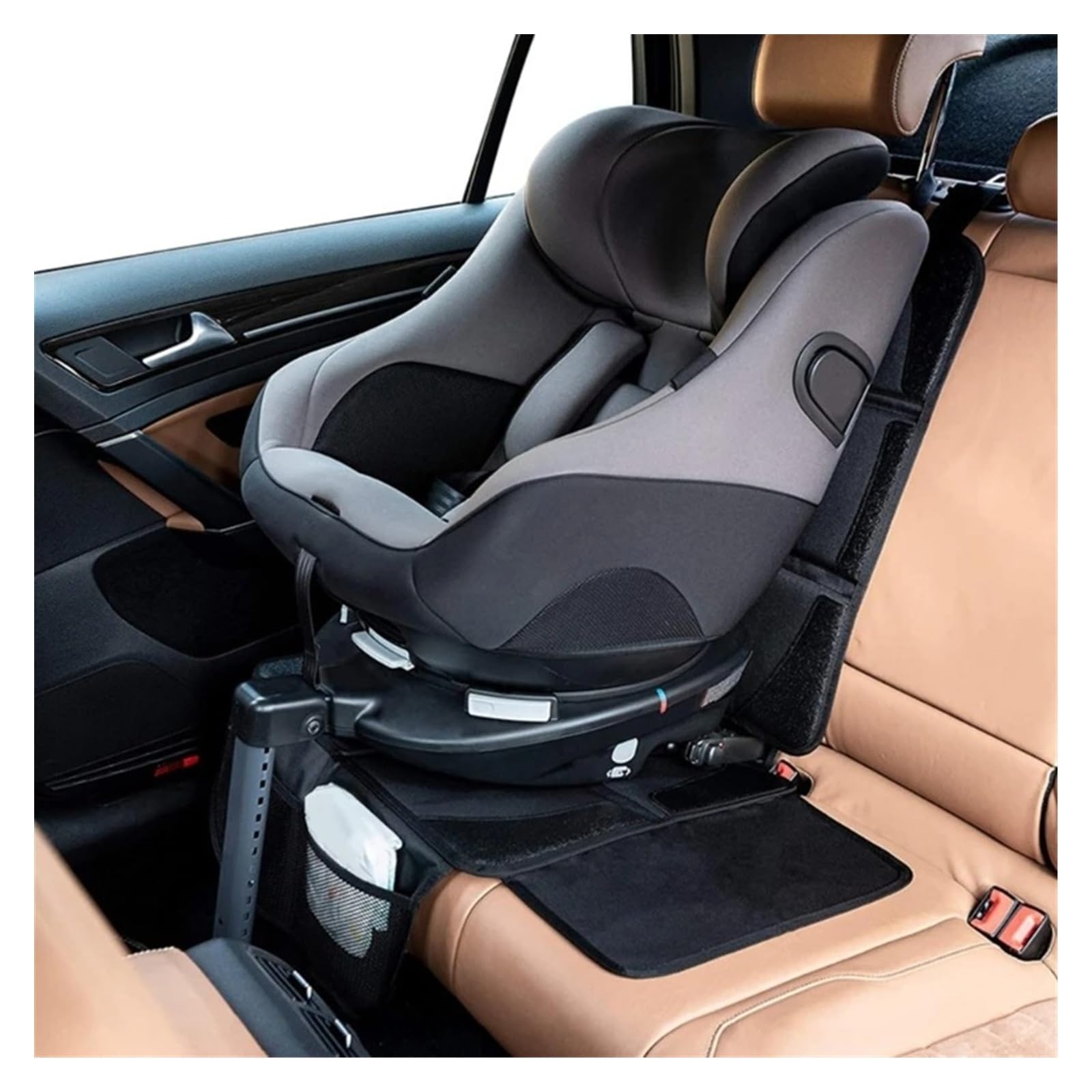 Housses De Sièges Siège Sécurité Universel pour Enfants Tapis Antidérapant Anti-Rayures Housse Protection Imperméable pour Voiture pour Bébé Enfant