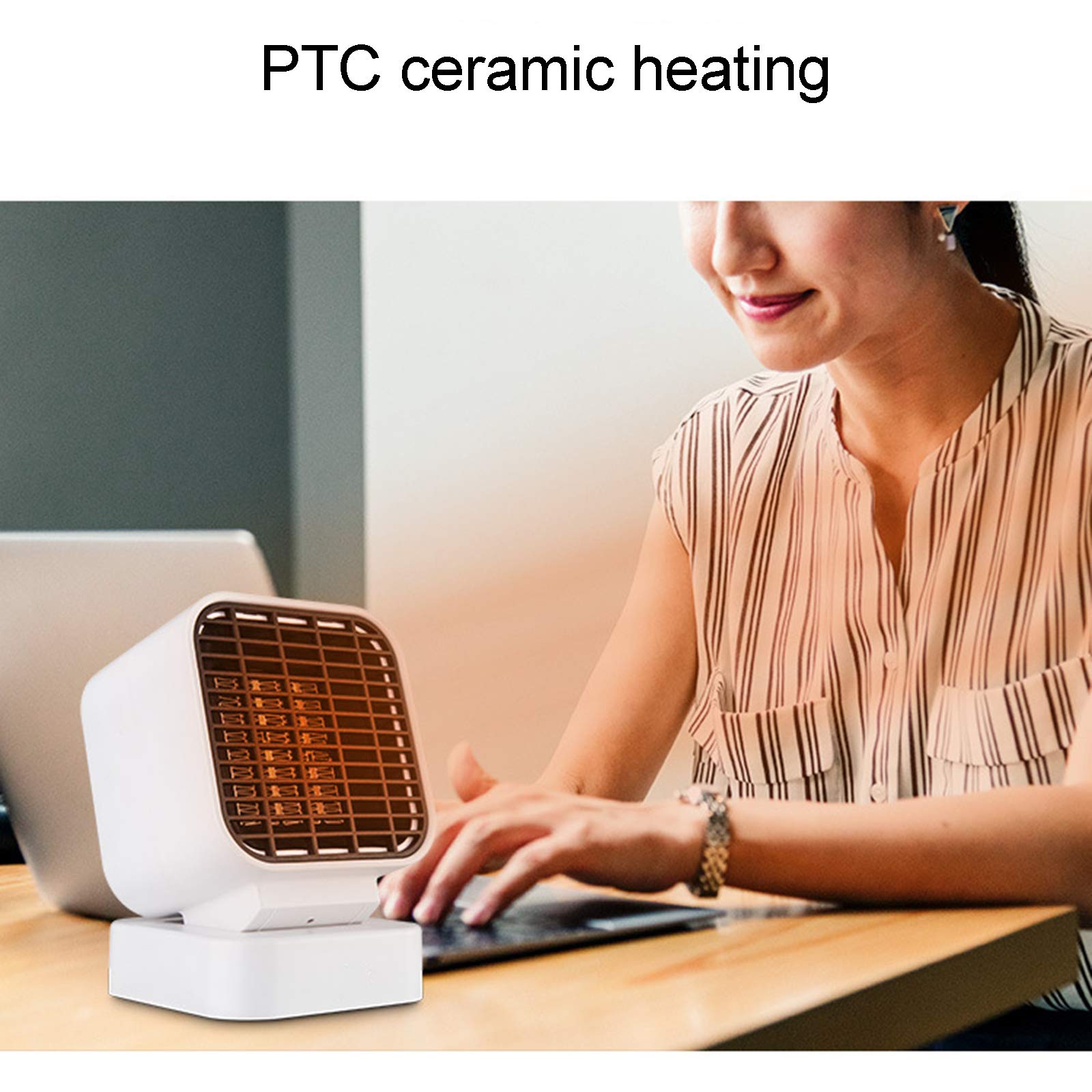Stufetta, Portatile Elettrico oscillante riscaldatore con Over-Protezione Contro Il Calore e Tip-Over Protection, 3s rapido Riscaldamento, Piccolo e Tranquillo