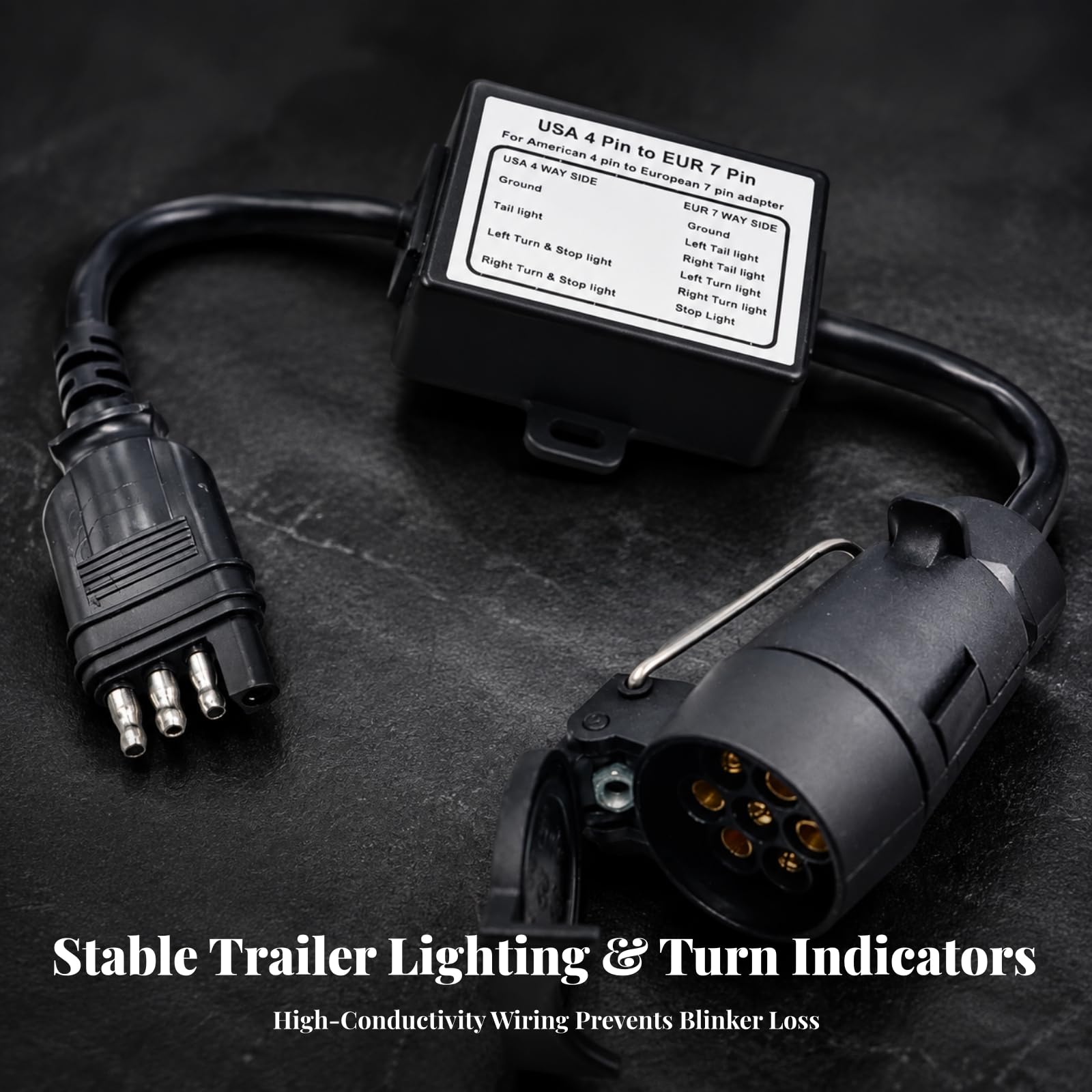 Adaptador Remolque con Tapa Antipolvo | Arnés Adaptador Remolque con Enchufe y , Impermeable, para Remolques