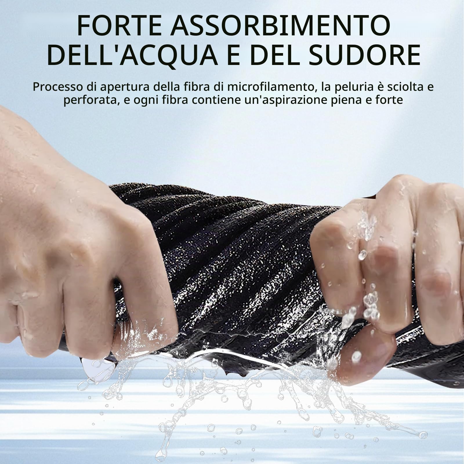 Asciugamano Palestra, Asciugamano in microfibra per Uomo e Donna, Ultra Assorbente e Antiscivolo, Asciugamano Sport Antiscivolo per Uomo e Donna, Per Esercizi Di Fitness, Yoga e Sport All'Aperto