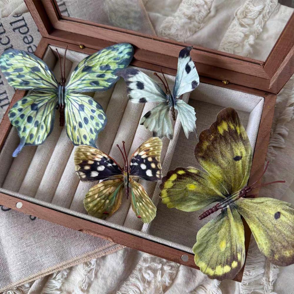 TaTalife Knstliche Schmetterlinge, 3D-Schmetterling-Clips, Seidenblumen- Schmetterlinge, geeignet fr Heimdekoration, Blumenarrangement und Folie  fr festliche Atmosphre (8 Stck) : Amazon.de: Kche, Haushalt & Wohnen