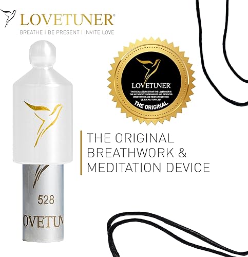 Miniatura 2 de LOVETUNER Collar de afinación de respiración consciente y meditación Frecuencia de amor Solfeggio de 528 Hz Collar de silbato para aliviar el