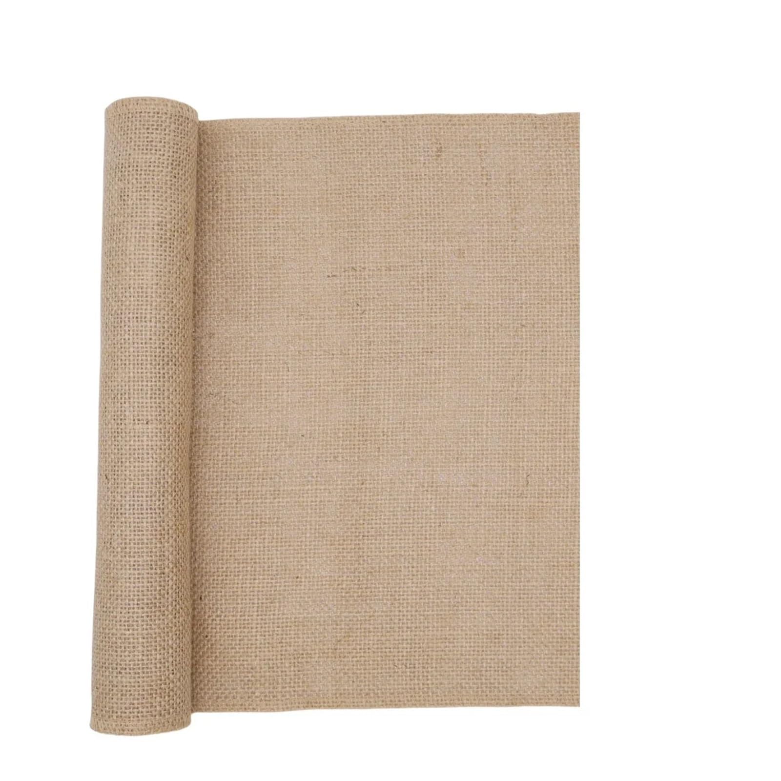 Burlap Fabric Roll 2M 12cm-35cm Natural Burlap Jute Ribbon Fabric Roll Wedding Rustic Gift Wrap Presents Table Home Decor(30cm)