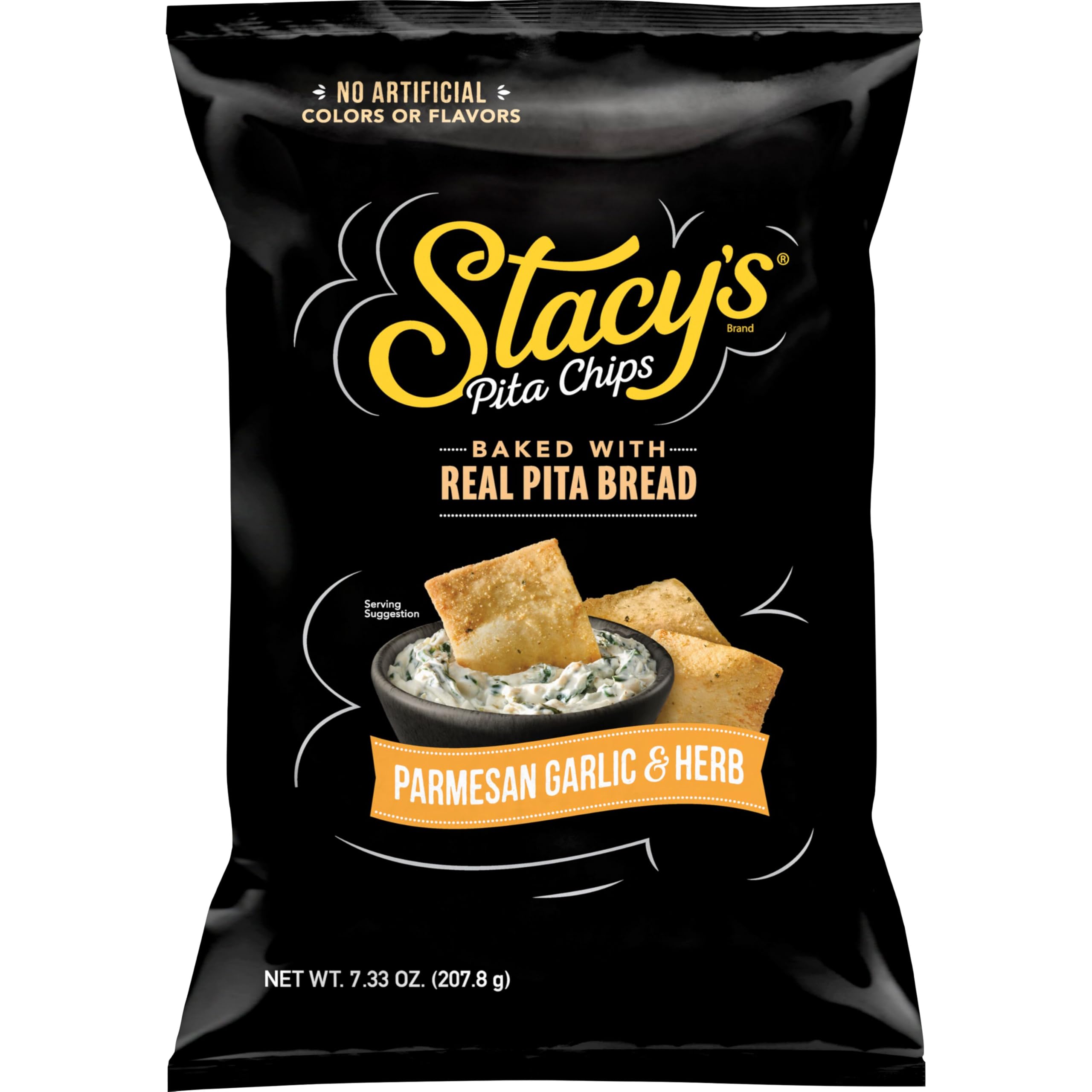 Stacys Pita Chip Pita Lg Prmsn Garlic 7.33 Oz
