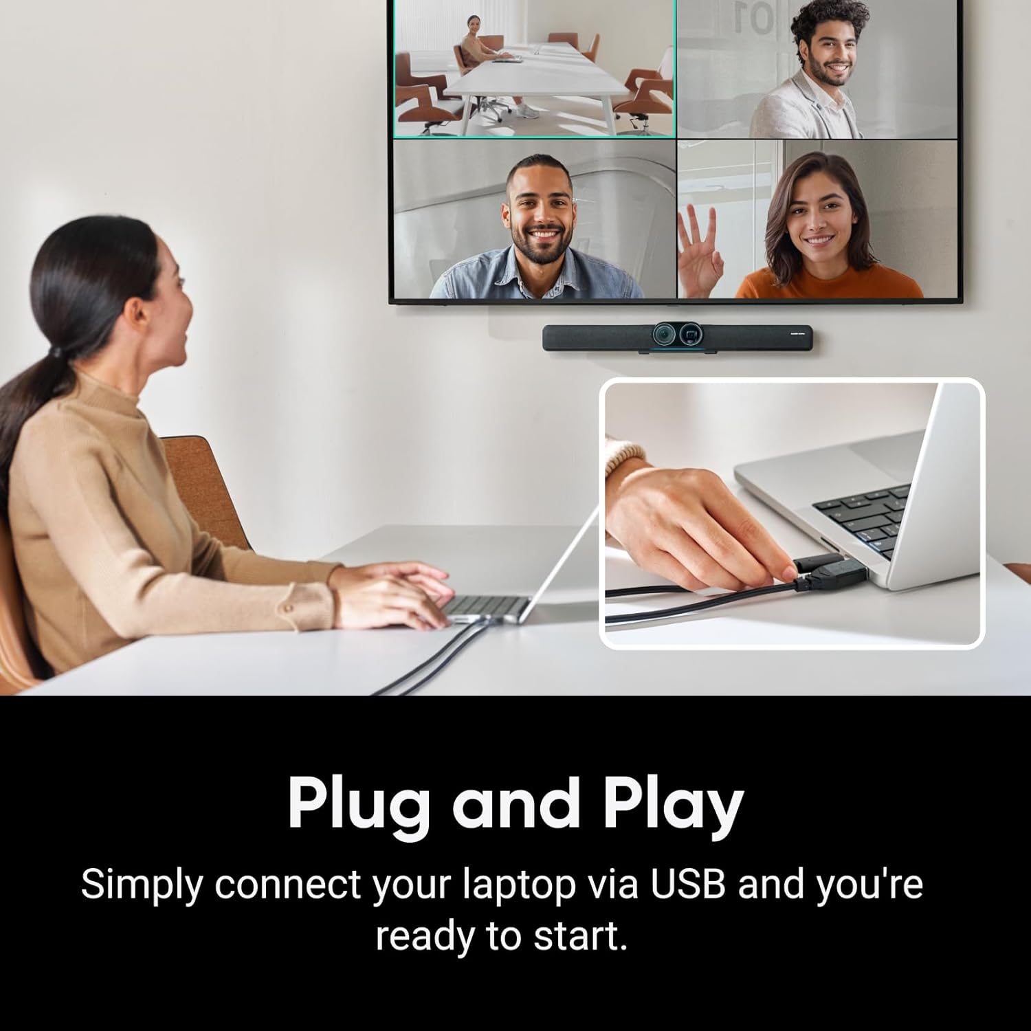 Insta360 Connect - AI Conference Room System with Android OS, Zoom Certified, Dual-4K Cameras, Speaker Tracking, 14-Mic Array, Voice Pickup to 33ft, Whiteboard Mode, Work with Teams/Google Meet/Webex 8 71KkSWY3 LL. AC SL1500