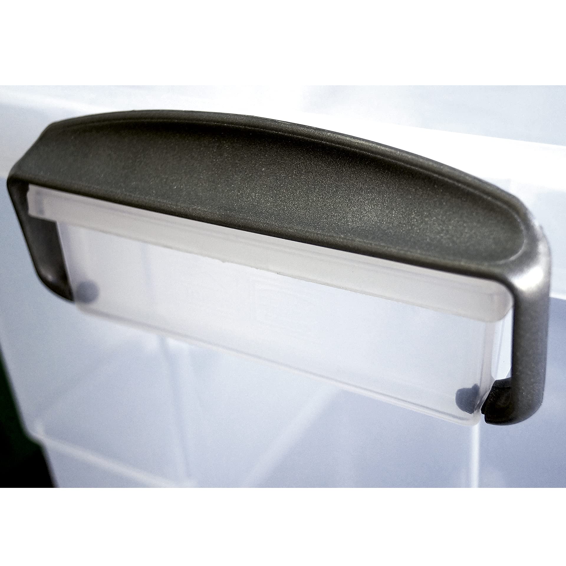 DENOX | Caja de Almacenaje Transparente con Tapa y Ruedas | Apilable y Encajable | Asas Laterales para Fácil Transporte | Capacidad 60L | Medidas (mm): 590 x 400 x 380
