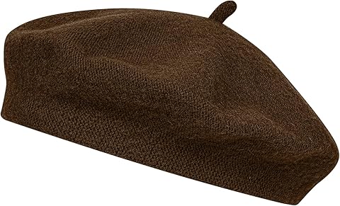Sombrero de Boina Francesa,Sombrero Lana Clásico de Boina Mujer,Elegantes Gorros Vintage Boina,Sombrero Otoño Redondo Vintage,para accesorio, disfraz,Carnaval, Fiesta de Disfraces