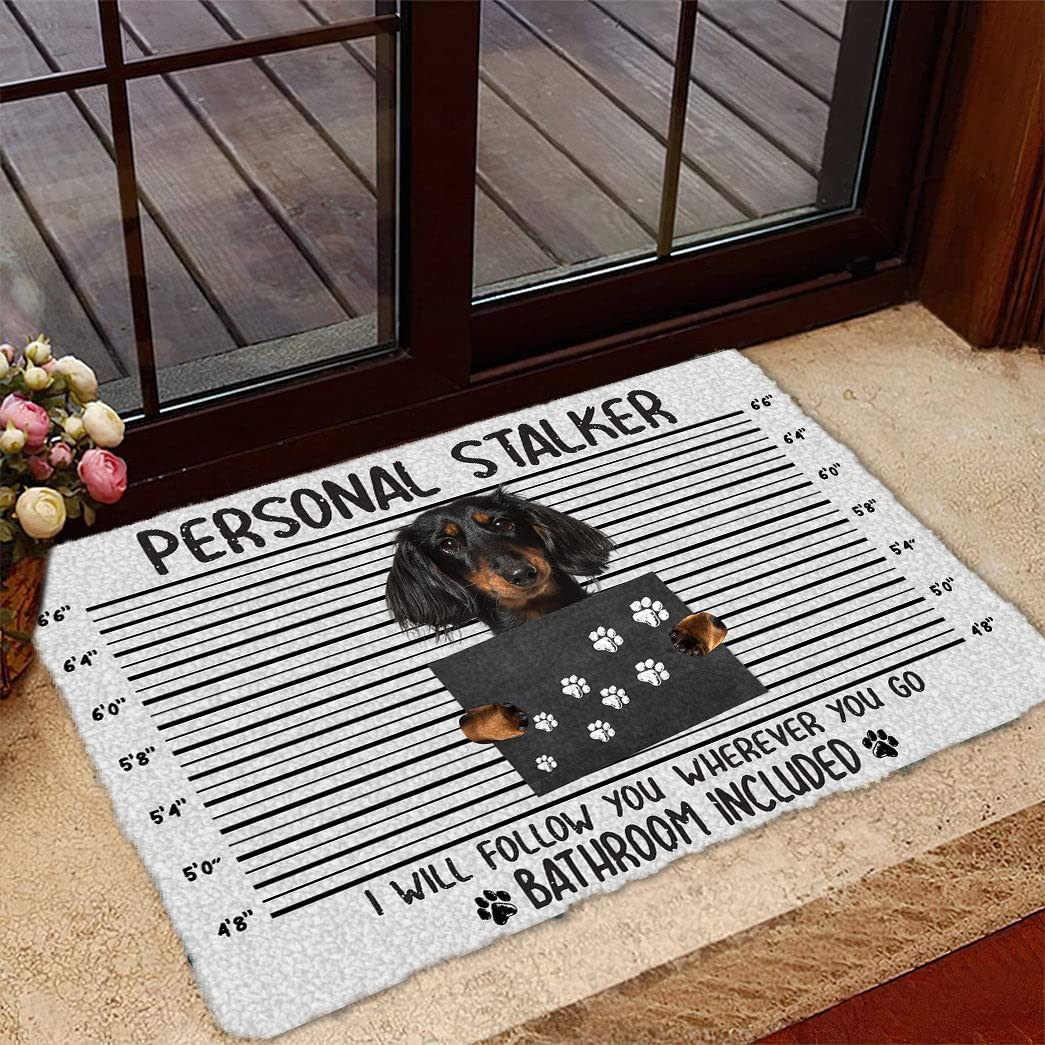 N/Ａ Felpudo Entrada casa Alfombra Salon Felpudo de acosador Personal de Perro Salchicha Decoracion Hogar