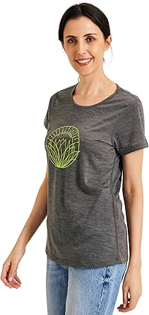 METARINO Women's Merino Wool Short Sleeve Crew Neck T-Shirt for Hiking and Sports