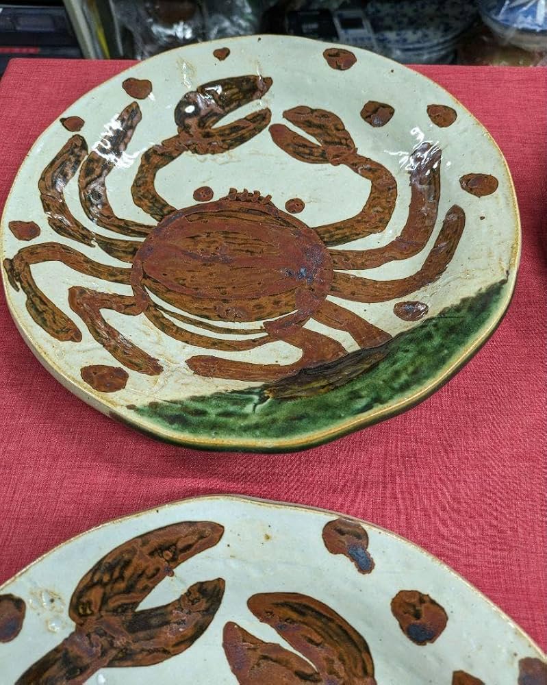 Amazon.co.jp: ?SALE? 北大路魯山人 伊万里（翔窯造）魯山人風 蟹絵皿
