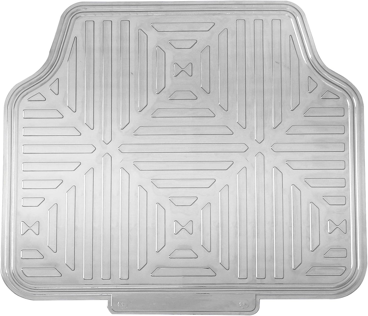 FH Group Automotive Floor Mats - Heavy-Duty Metallic Rubber Floor Mats for Cars, Universal Fit Full Set, Climaproof Floor Mats, Trimmable Floor Mats for Most Sedan, SUV, Truck Floor Mats Silver