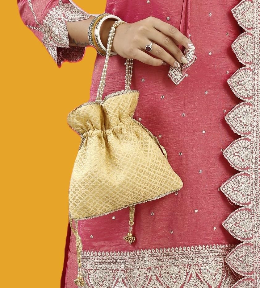 Image of Studio Shringaar Polyester Women's Golden Readymade Saree Blouse
