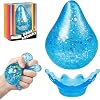 Dream Squishy Drop, Water Drops Fidget Stress Ball, Soft Ice Cube Gumdrop Squishies Malt Sugar Squeeze Sensory Balls for Relief Anxiety (Blue)