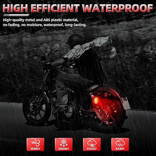 Miniatura 3 de Montaje lateral LED para placa. Luz trasera de freno y marcha, soporte para Harley Touring