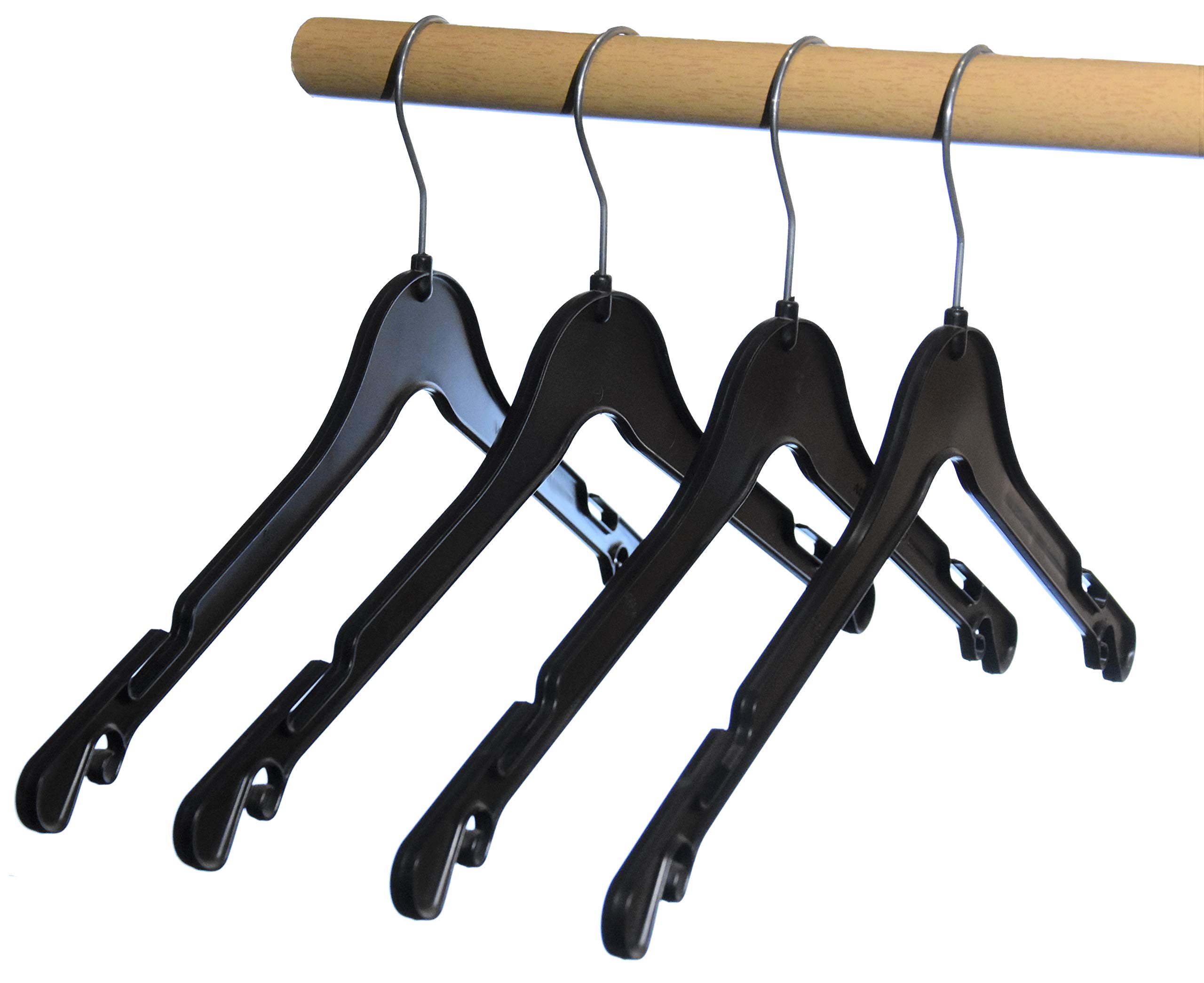 Cintres à Pinces Hagspiel - Lot De 20, Noir, 40cm, Pour Pantalons Et Jupes