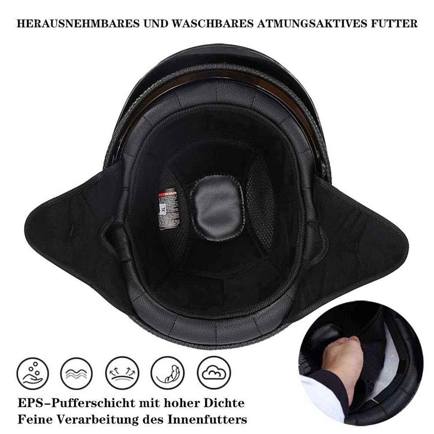 Motorrad Halbschalen Halbhelm Halbschalenhelm Baseballmütze-Helm Baseball Cap Motorradhelm Mit ECE-Zulassung Cruiser Chopper Scooter Helm Für Bike Cruiser Chopper Moped Scooter(2,M(57~58CM))