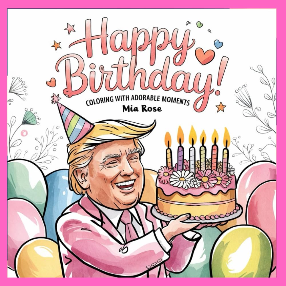 Happy Birthday!: Coloring with Adorable Moments: A Fun & Hilarious Donald Trump Coloring Book
