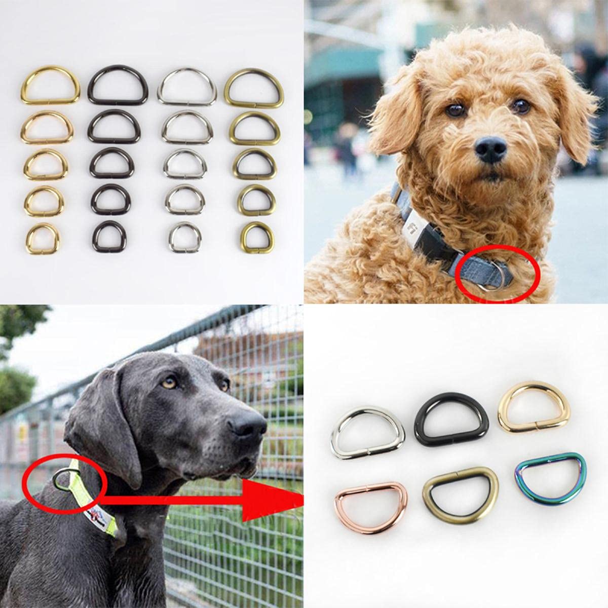 D-Ring-Schnallen aus Metall, 13–50 mm, Gurtband, Gürtel, Rucksack, Tasche, Haken, Kleiderkragen, DIY, Lederhandwerk, Zubehör, 38 mm, Farbe