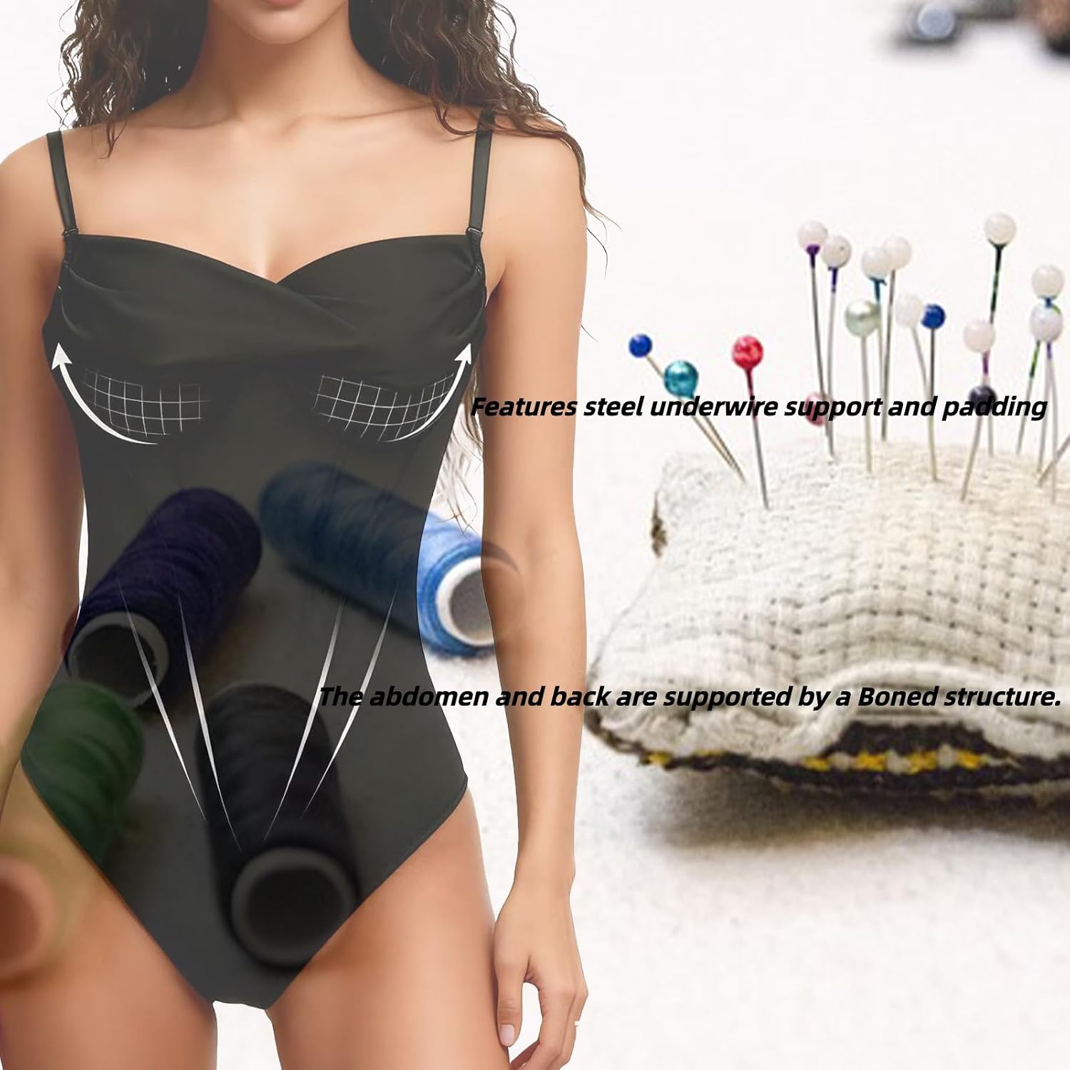 Corset Bodysuit for Women Boned Tummy Control Body Suits Trendy Going Out Tops