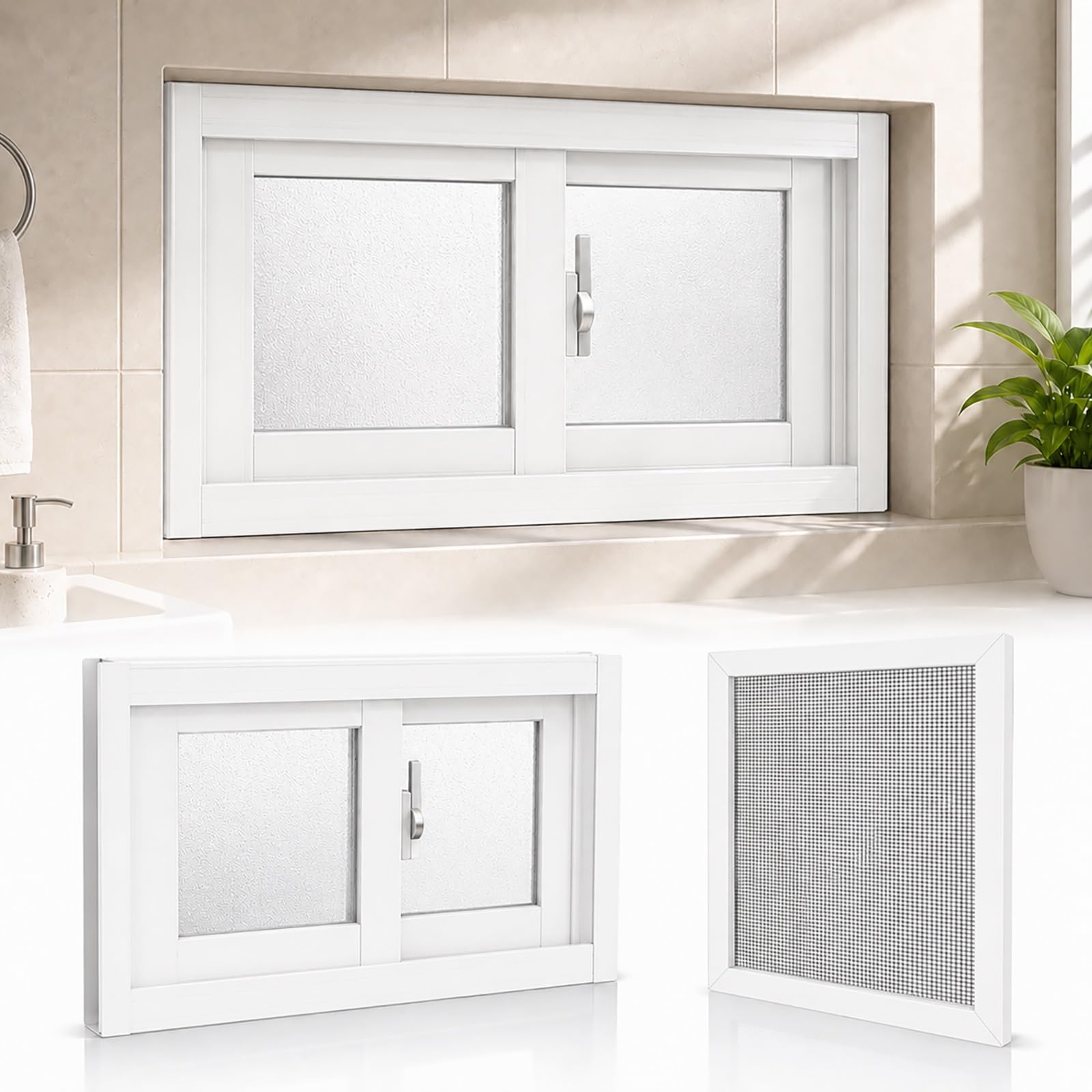 Fenêtre coulissante pour abri de jardin et aménagement de sous-sol