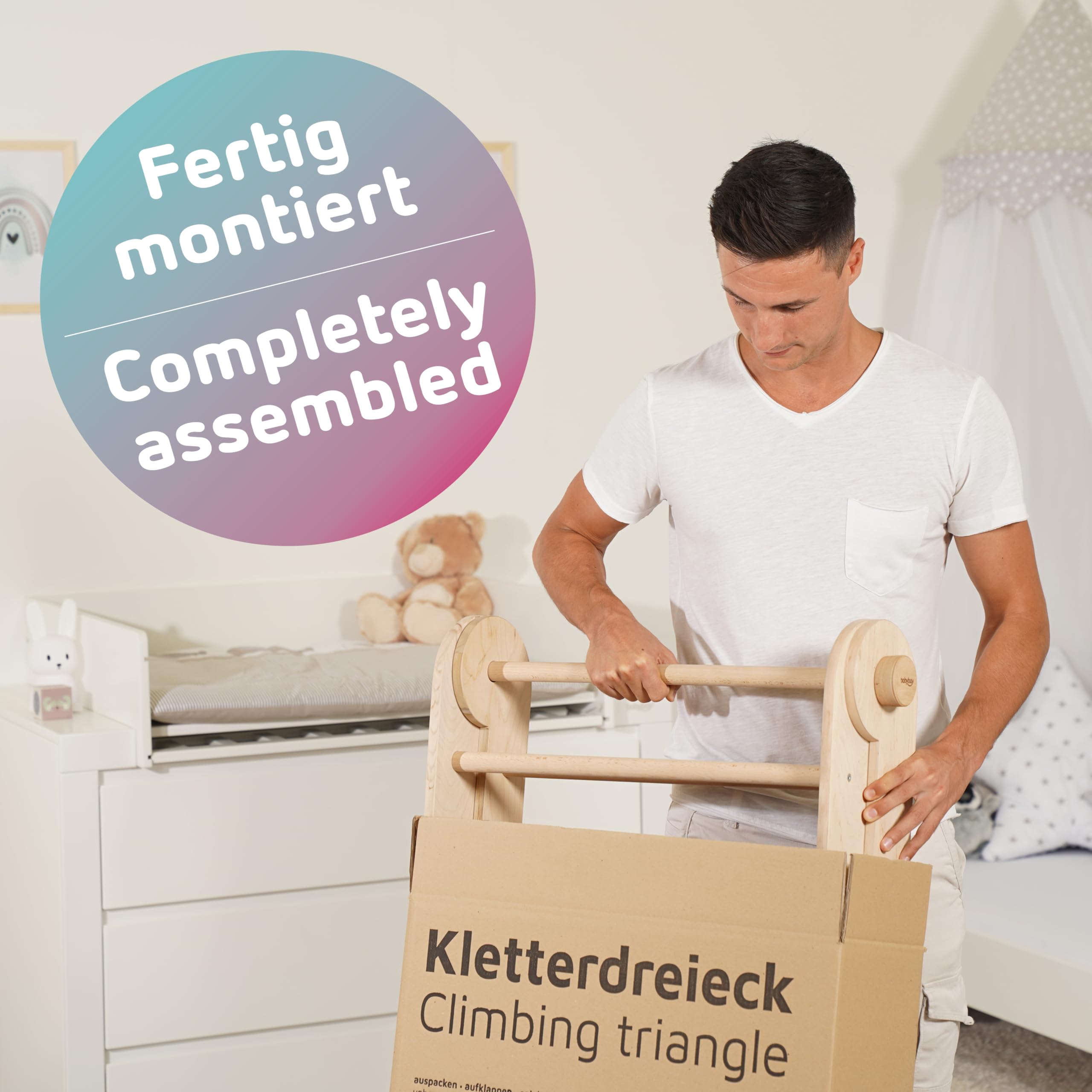 babybay Kletterdreieck Littlefoot, Natur lackiert