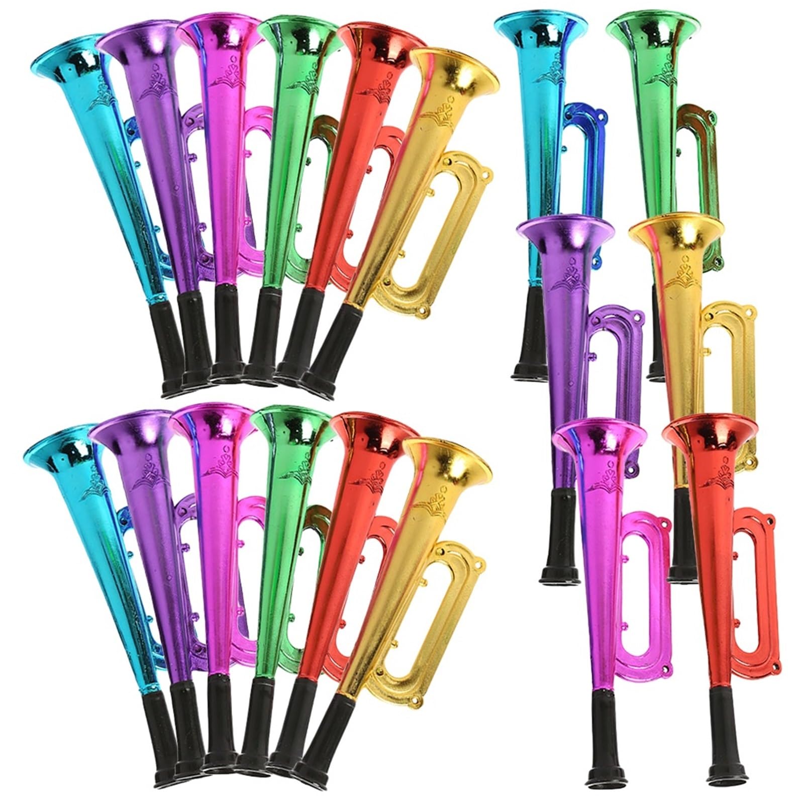 Trombe accattivanti da 6 Pezzi Strumenti Portatili for Il tifo for Gli Appassionati di Calcio e Sport Tromba a Corno Stadio per L'utilizzo in Competizioni E Sport
