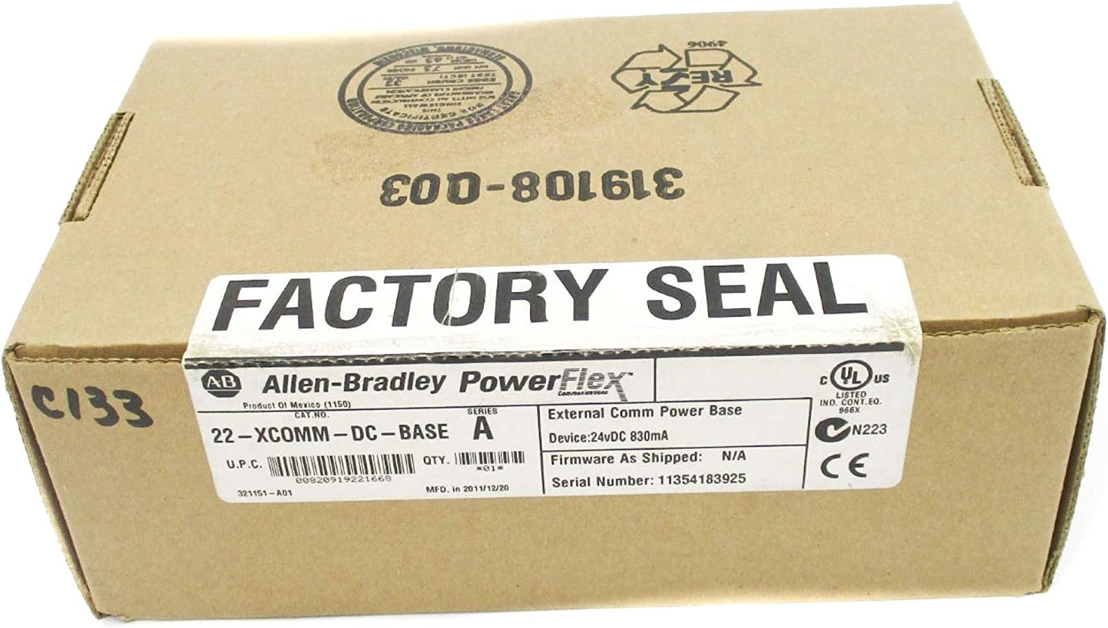 Industrial MRO 22-XCOMM-DC-Base SER. A Date: 2011 NSFS-OEM