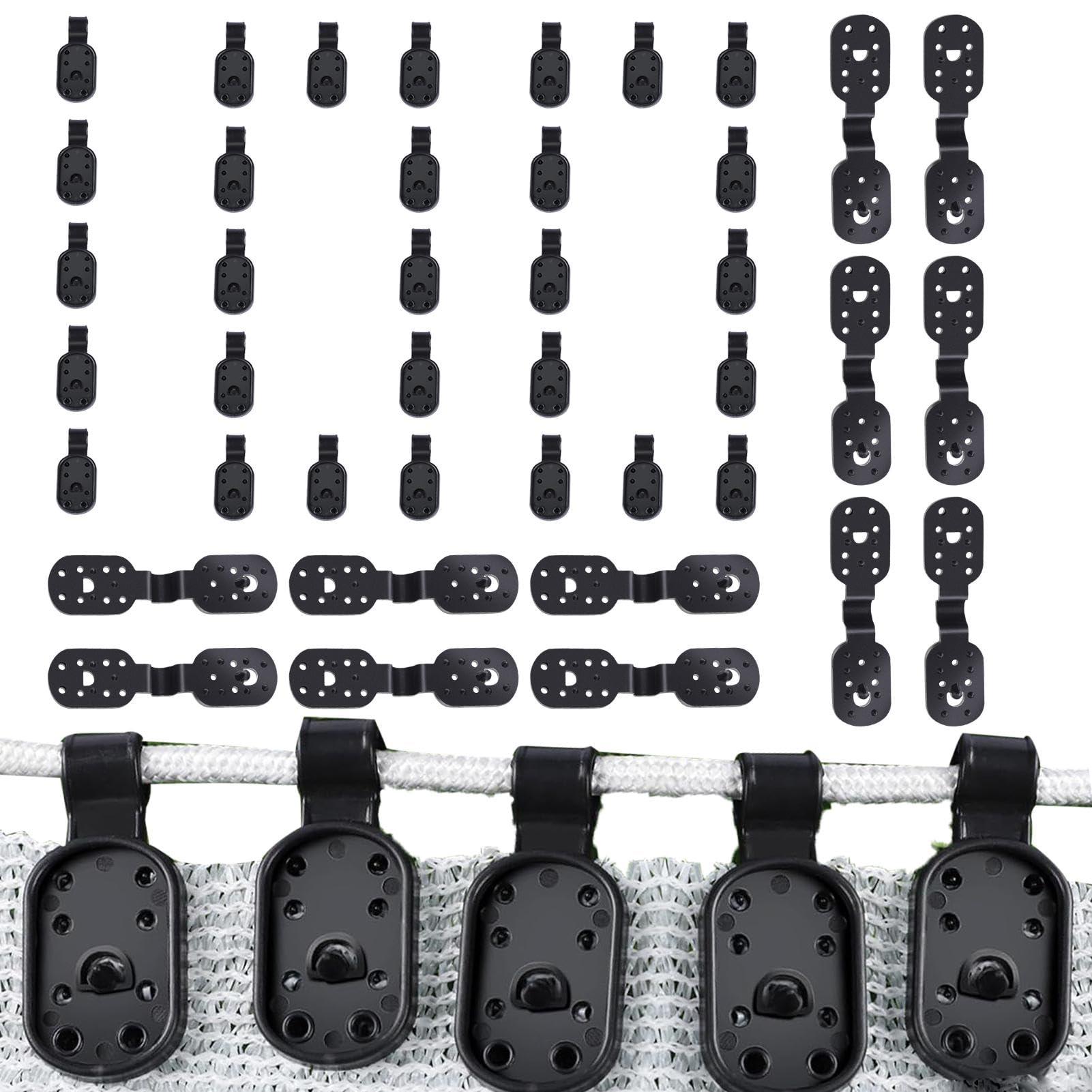 Clips para parasol de jardín reutilizables y pinzas de fijación para toldos