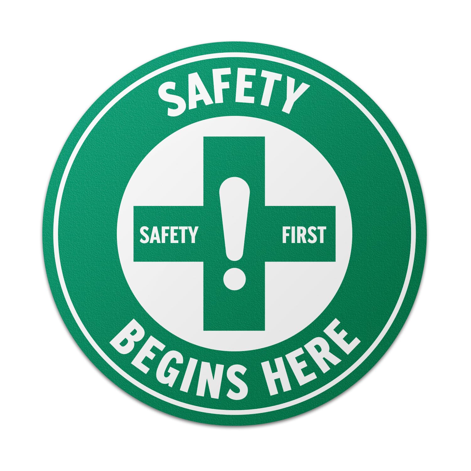 Autocollants de sol verts Safety Begins Here pour sécuriser vos passages - 8